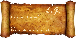 Liptai Gazsó névjegykártya